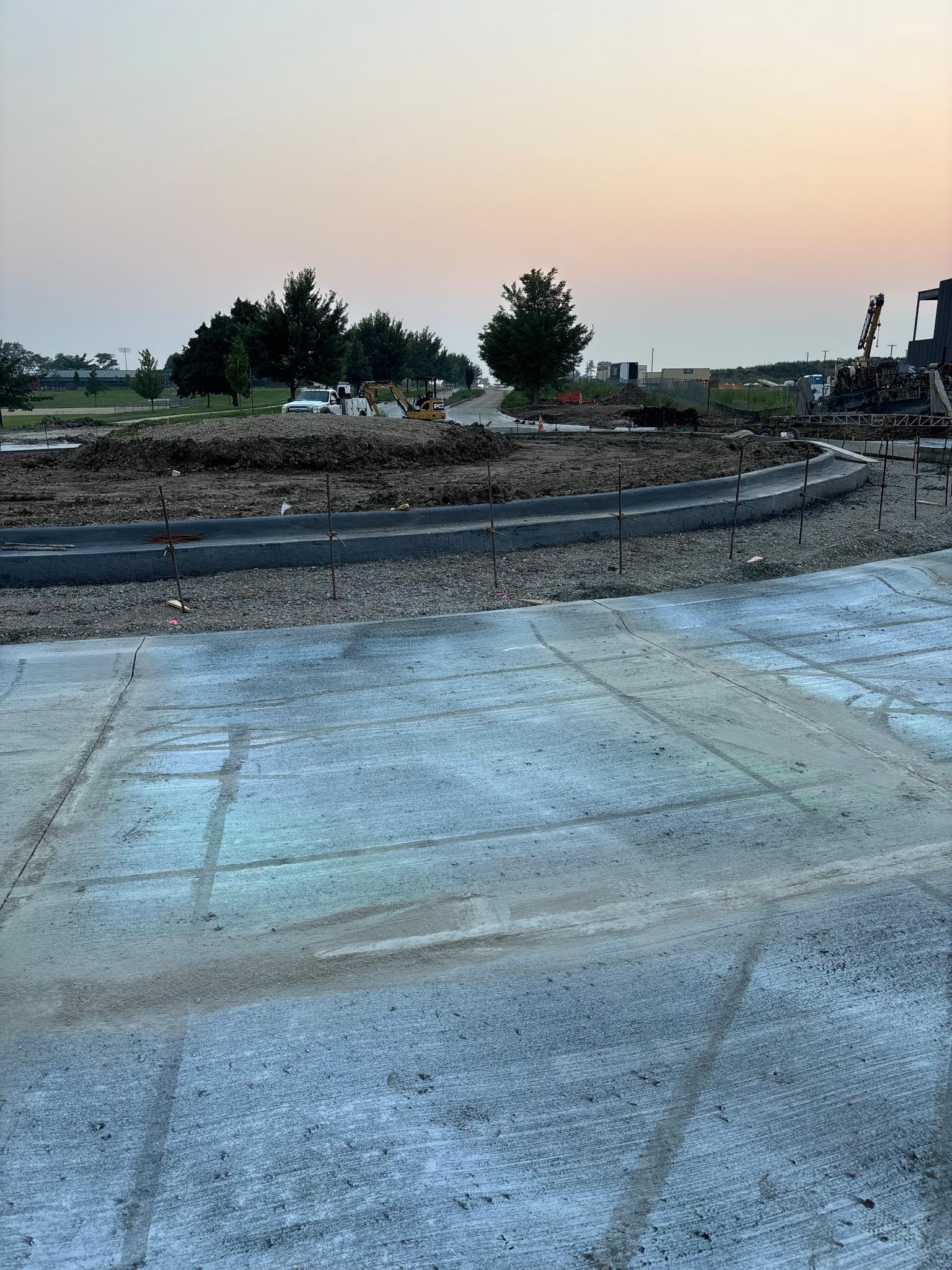 Completed paving project